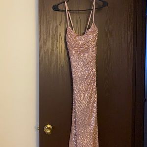 Rose gold sparkle dress